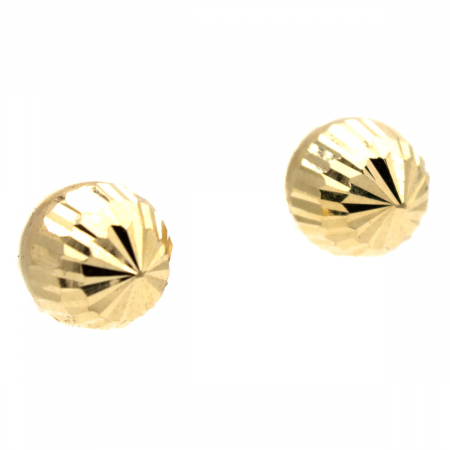 Cercei aur 14K Pearl cu suprafață texturată, lucioasă [3]