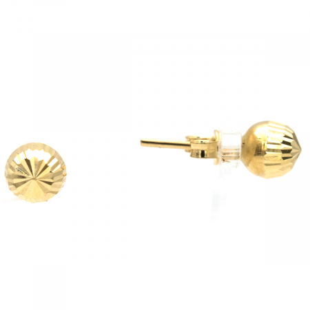 Cercei aur 14K Pearl cu suprafață texturată, lucioasă [1]