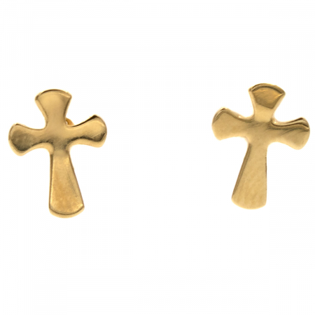 Cercei - Cercei aur 14K cu simbol cruce, credință