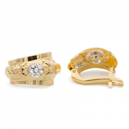 Cercei cu Model si Piatra Aur 14k [1]