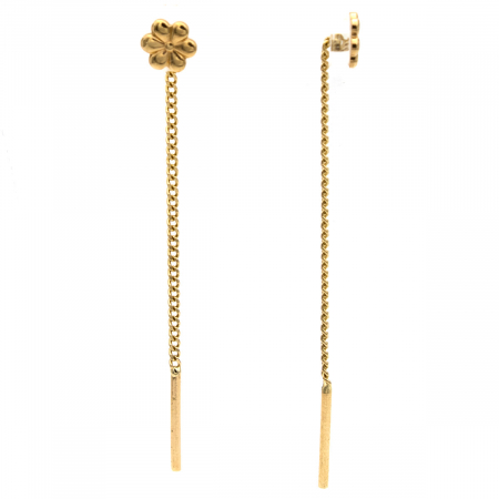 Cercei aur 14K cu motiv floral și design delicat – model Petale [1]