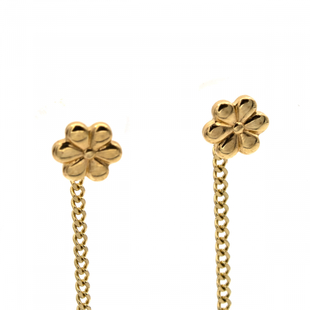 Cercei aur 14K cu motiv floral și design delicat – model Petale [3]