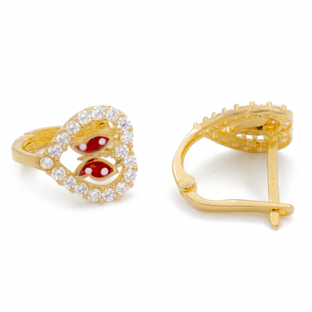 Cercei Inima si Fluture Aur 14k [1]