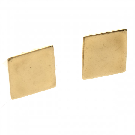 Cercei pătrați aur 14K Square, design geometric simplu [3]