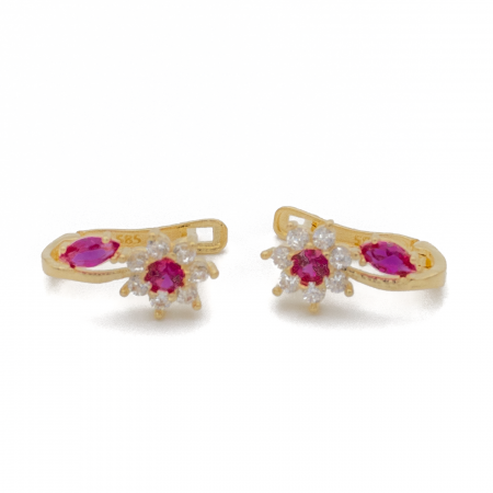 Cercei - Cercei pentru Copii Floare Aur 14k
