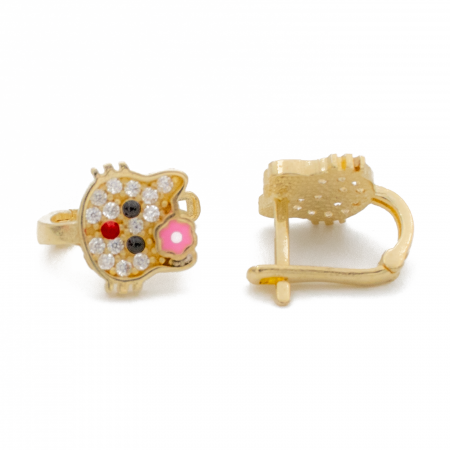 Cercei pentru Copii Hello Kitty Aur 14k [1]