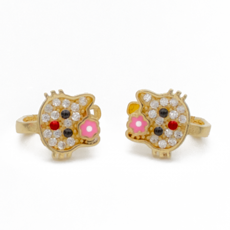 Cercei - Cercei pentru Copii Hello Kitty Aur 14k