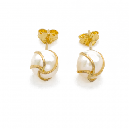 Cercei Perla Alba Aur 14k [0]