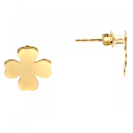 Cercei aur 14K Lucky Shine trifoi patru foi [1]