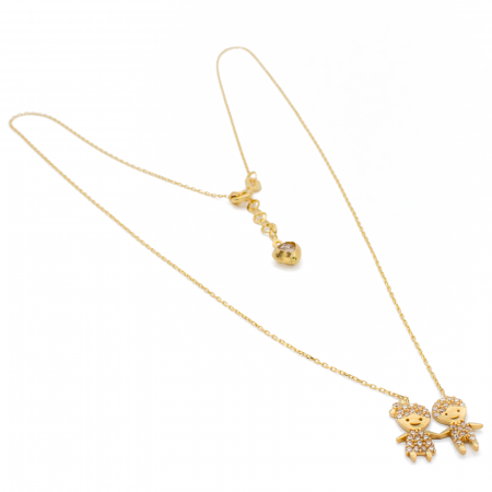 Colier Baiat si Fata Aur 14k [1]