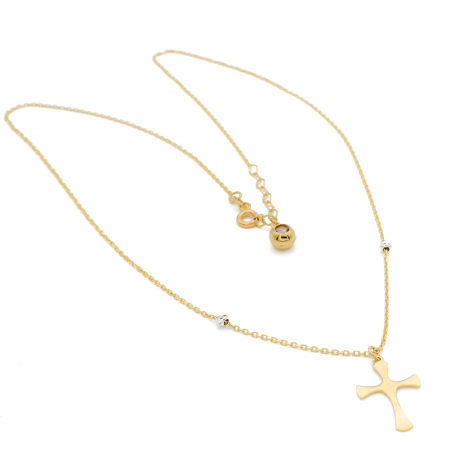 Colier Cruce si Bile Aur 14k [1]
