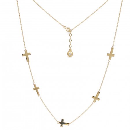 Coliere si Lanturi - Colier Cruci Aur 14k