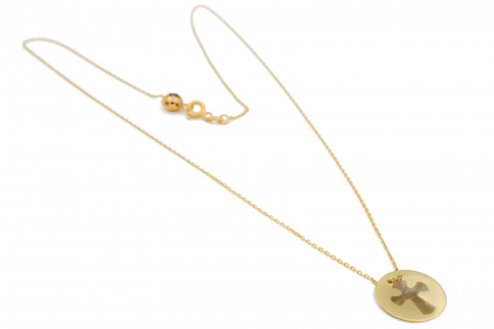 Colier cu Banut si Cruce Aur 14k [1]