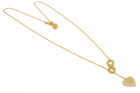 Colier cu Inima si Infinit Aur 14k [1]