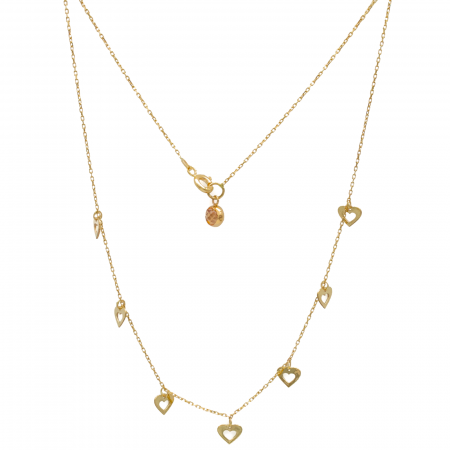 Colier cu Inimi Aur 14k [0]