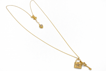 Colier cu Lacat si Cheita Aur 14k [1]