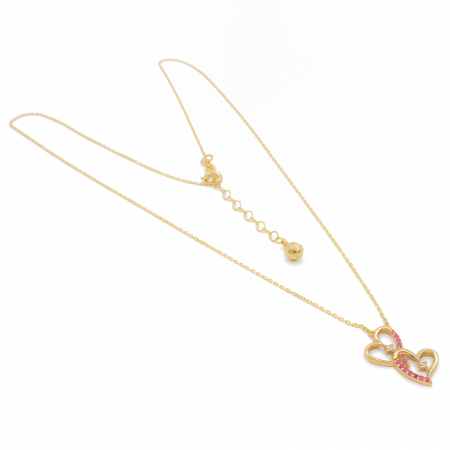 Colier Doua Inimi Aur 14k [1]