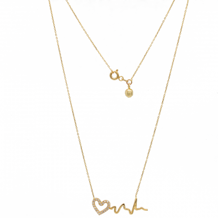 Colier EKG si Inima Aur 14k [0]