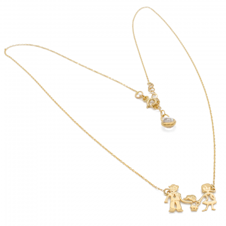 Colier Mama, Tata si Fetita Aur 14k [1]