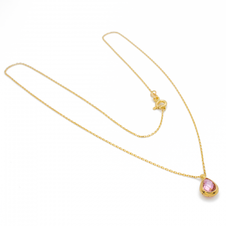 Colier Piatra Roz Aur 14k [1]