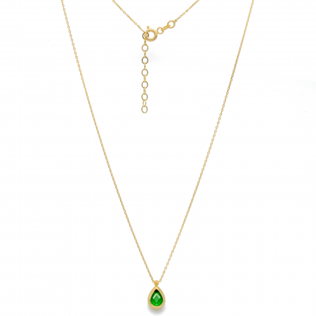 Colier Piatra Verde Aur 14k [0]