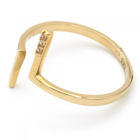 Inel minimalist din aur galben 14K – GOLD PIC [3]