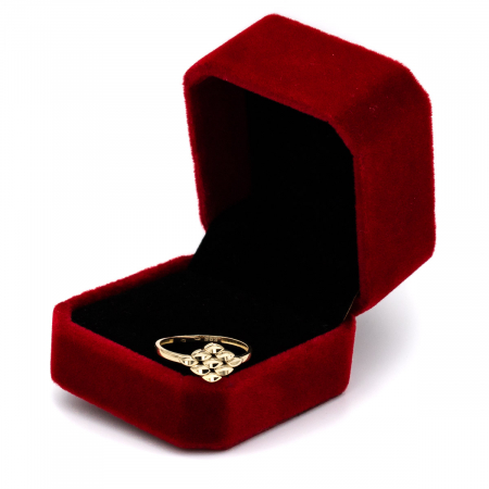 Inel aur galben 14K cu petale în formă de romb –  GOLD PIC [2]