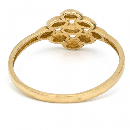 Inel aur galben 14K cu petale în formă de romb –  GOLD PIC [6]