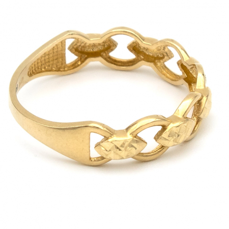 Inel verigi aur galben 14K – bijuterie GOLD PIC [5]