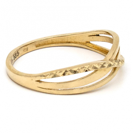 Inel Twix aur galben 14K – model răsucit GOLD PIC [5]