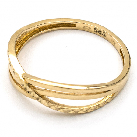 Inel Twix aur galben 14K – model răsucit GOLD PIC [3]