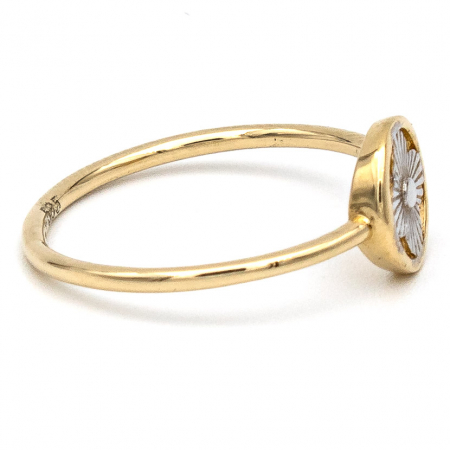 Inel Trifoi Norocos aur galben 14K – bijuterie GOLD PIC [5]