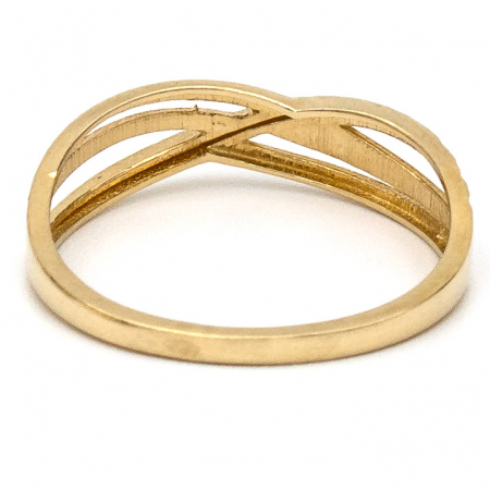 Inel Twix aur galben 14K – model răsucit GOLD PIC [6]