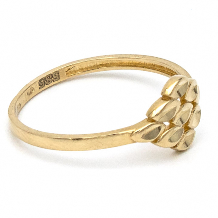 Inel aur galben 14K cu petale în formă de romb –  GOLD PIC [5]