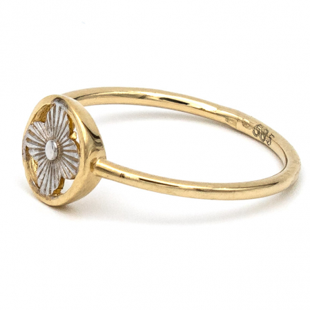 Inel Trifoi Norocos aur galben 14K – bijuterie GOLD PIC [4]