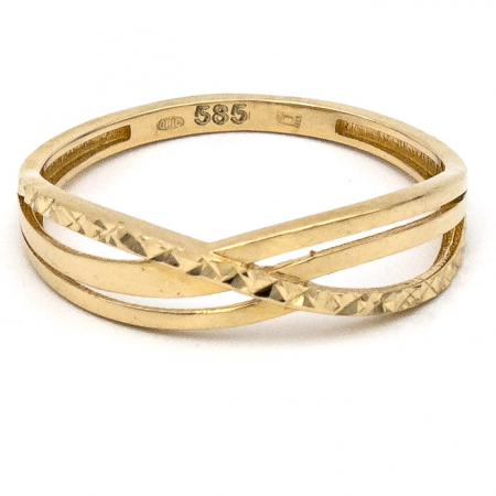 Inel Twix aur galben 14K – model răsucit GOLD PIC [0]