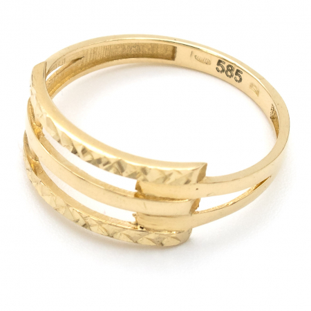 Inel aur galben 14K cu design simetric – GOLD PIC [3]