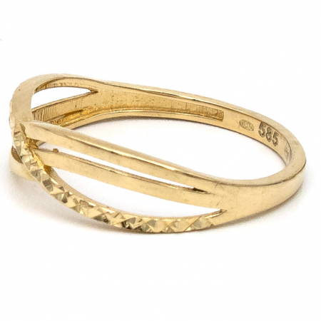 Inel Twix aur galben 14K – model răsucit GOLD PIC [4]
