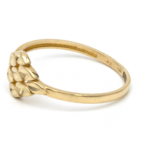 Inel aur galben 14K cu petale în formă de romb –  GOLD PIC [4]