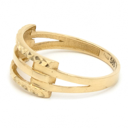 Inel aur galben 14K cu design simetric – GOLD PIC [4]