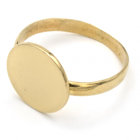 Inel cu bănuț din aur galben 14K – bijuteria GOLD PIC [3]