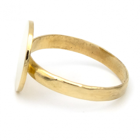 Inel cu bănuț din aur galben 14K – bijuteria GOLD PIC [4]