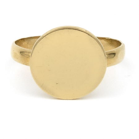 Inele - Inel cu bănuț din aur galben 14K – bijuteria GOLD PIC