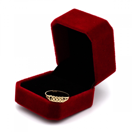 Inel din aur galben 14K cu cinci cercuri – GOLD PIC [2]