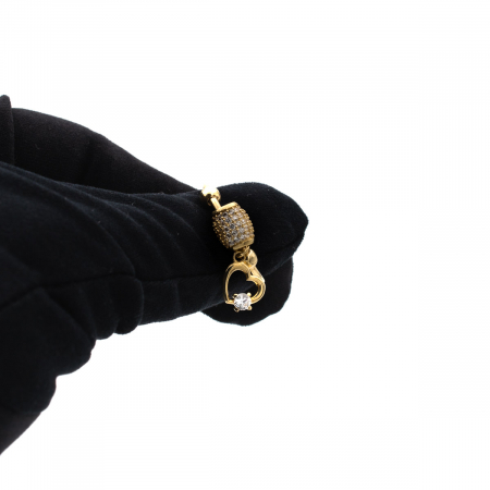 Inel cu Charm Inimă din aur galben 14K – GOLD PIC [7]
