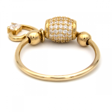 Inel cu Charm Inimă din aur galben 14K – GOLD PIC [6]