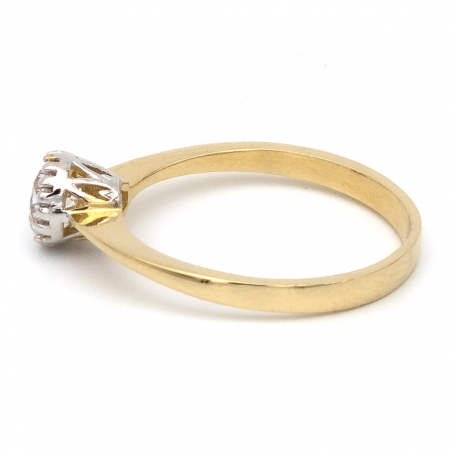 Inel logodnă aur galben 14K cu zirconie – model Elara [4]