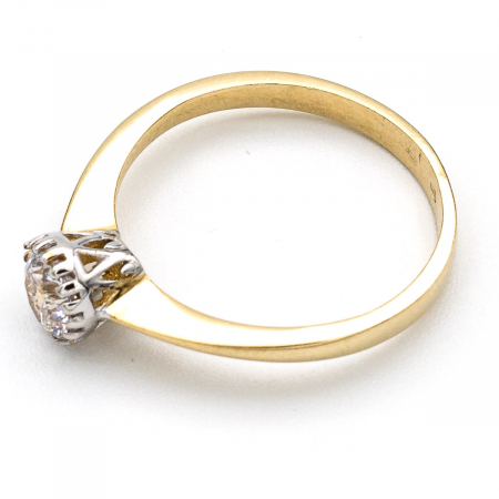 Inel logodnă aur galben 14K cu zirconie – model Elara [3]