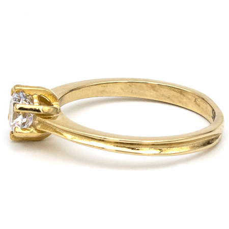 Inel logodnă din aur galben 14K cu zirconie – model Liora [4]