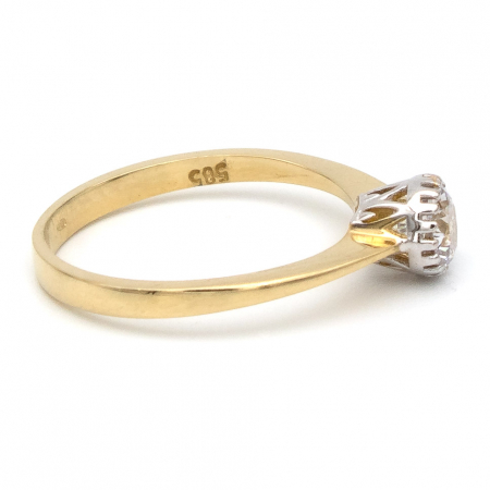 Inel logodnă aur galben 14K cu zirconie – model Elara [5]